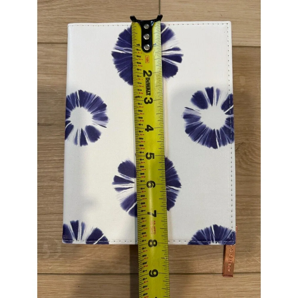 Make Moments Into Memories Blue Floral Notebook with Attached Rose Gold Zipper P